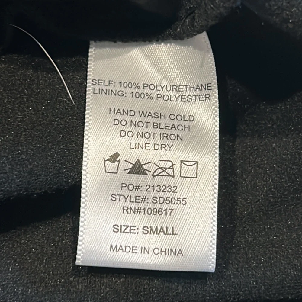 Shinestar bodycon dress size small vegan faux leather